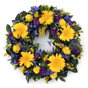 Gold and Blue Wreath Gold and Blue Wreath